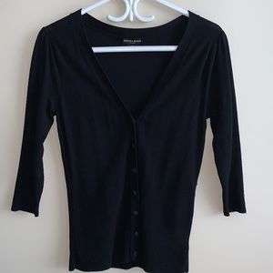 Guess Button Down Three-Quarter Sleeve Cardigan